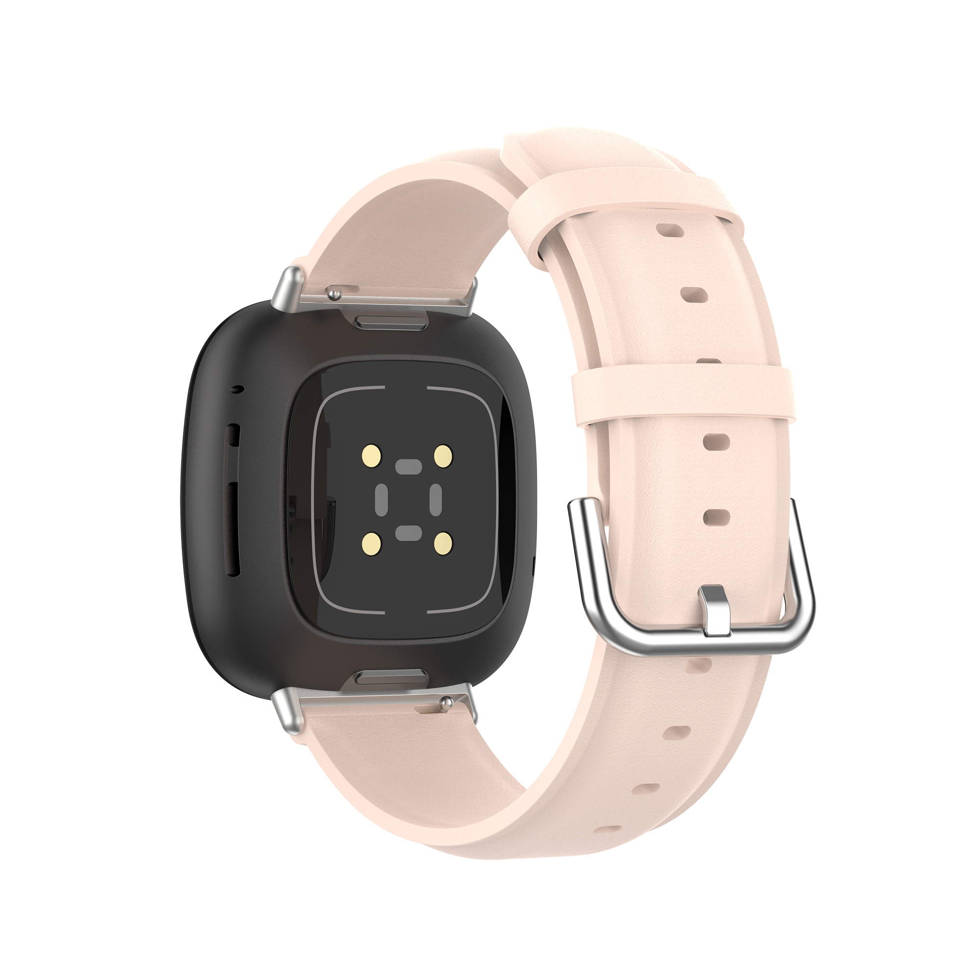 Fitbit Versa 3 / Sense leren band - roze