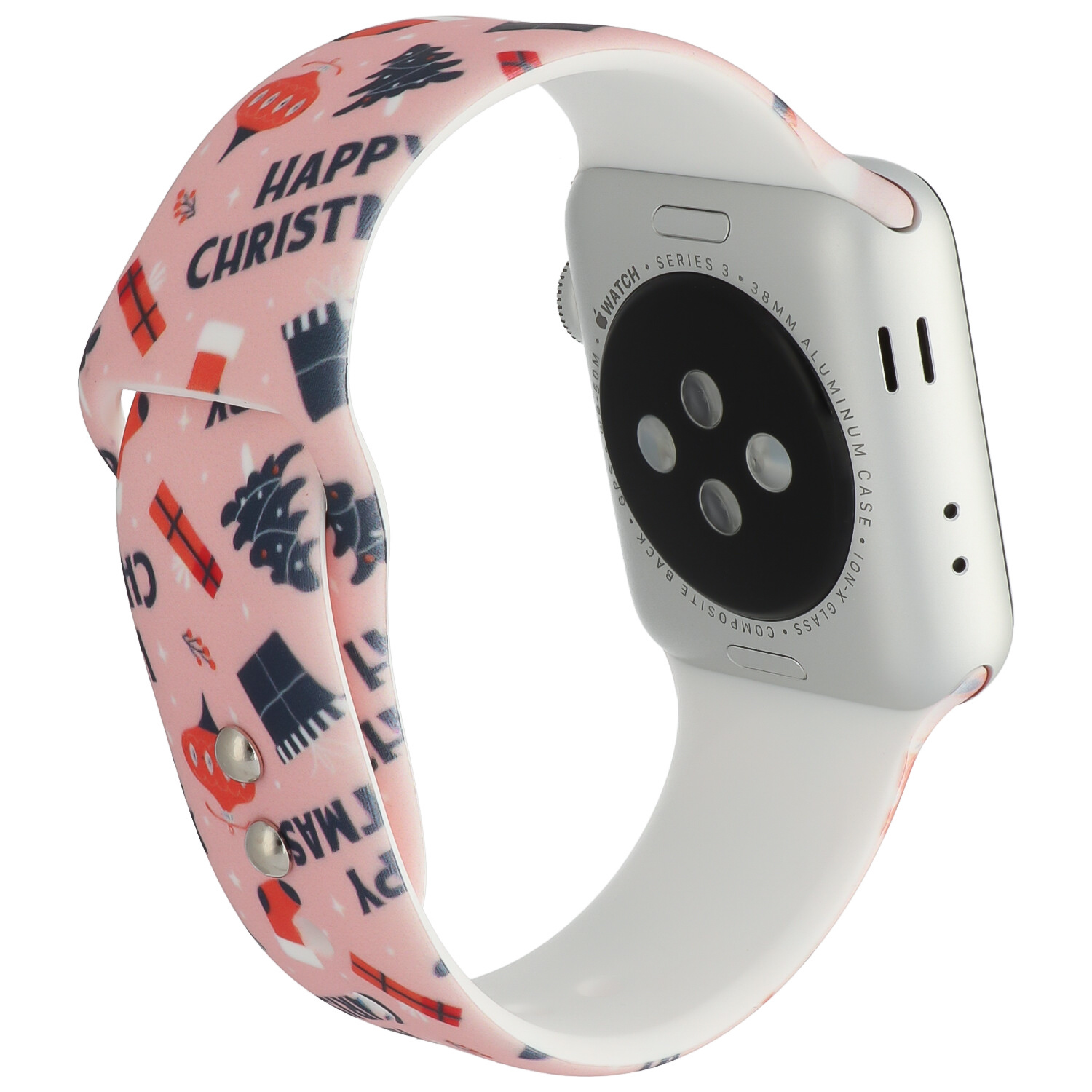 Apple Watch print sport band - kerst roze