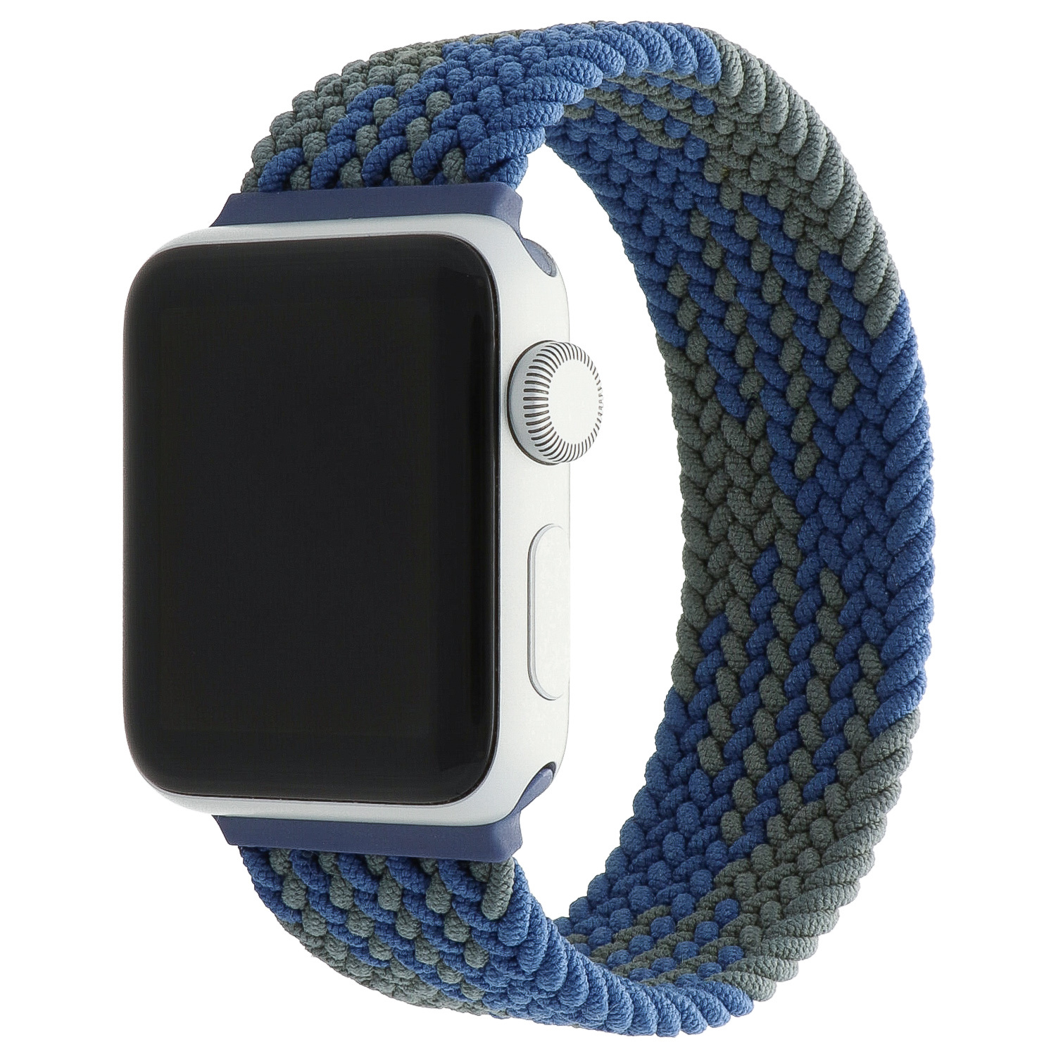 Apple Watch Nylon Gevlochten Solo Band - Blauw Groen
