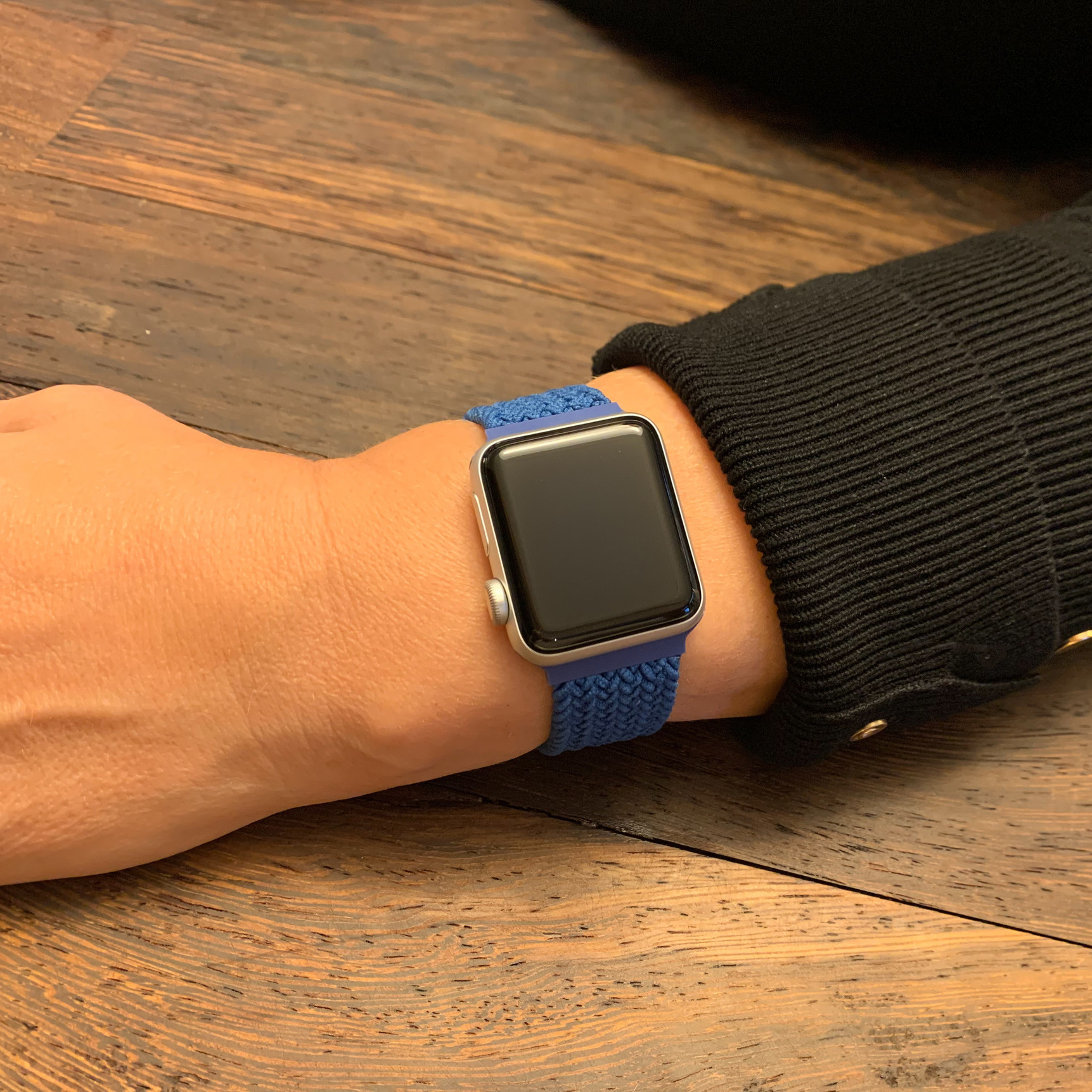 Apple Watch nylon gevlochten solo band - atlantische blauw