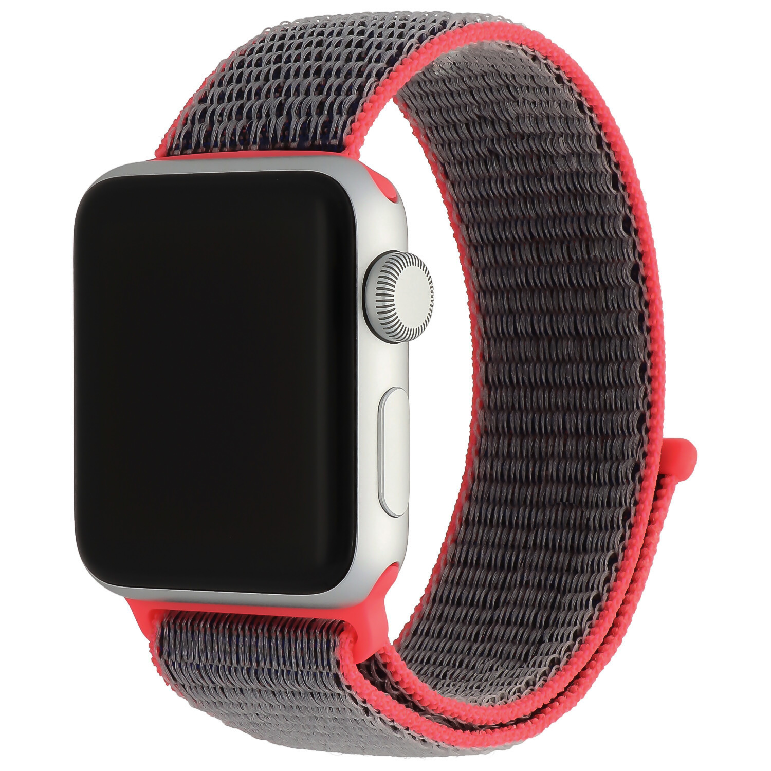 Apple Watch nylon geweven sport band  - electric roze