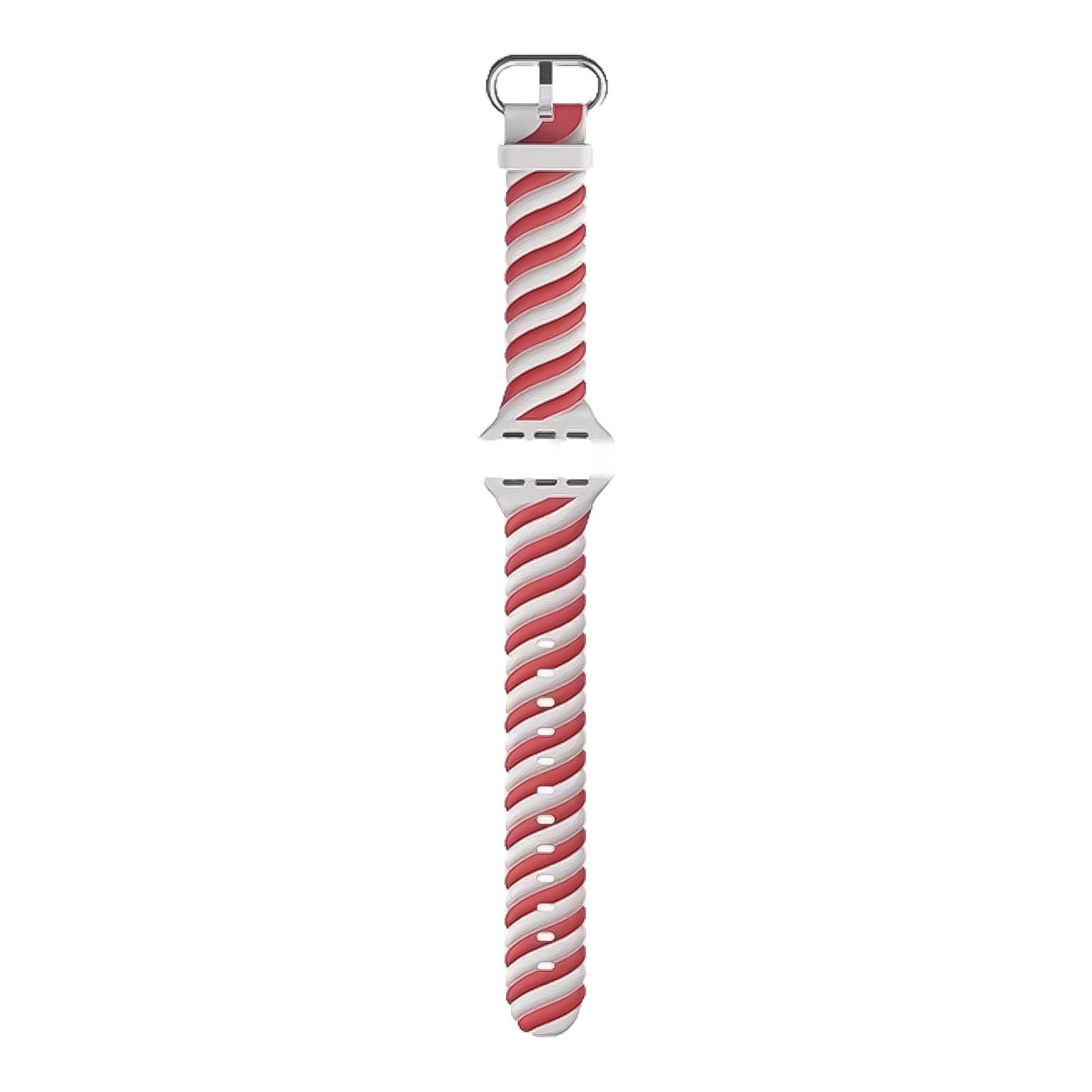 Apple Watch swirl sport band - wit rood