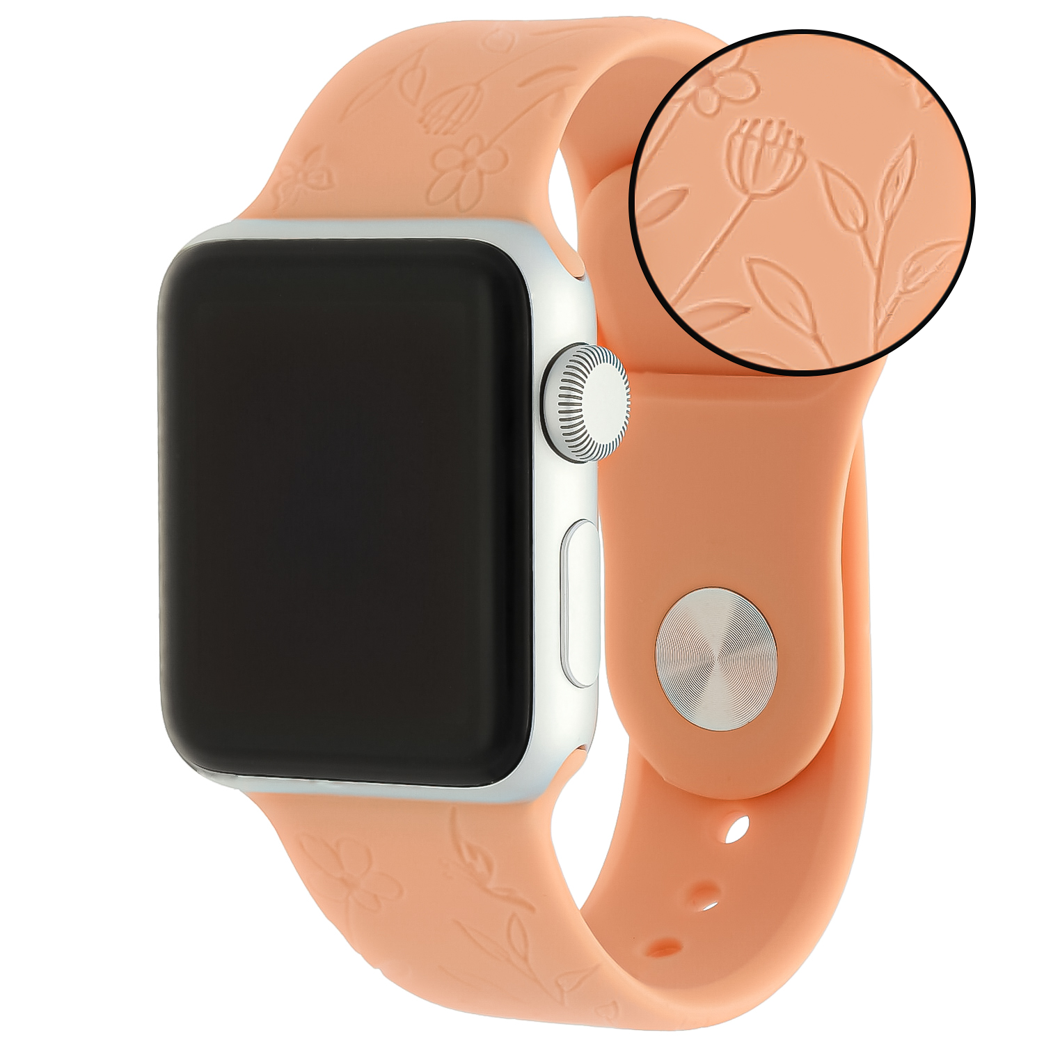Apple Watch print sport band - bloemen oranje