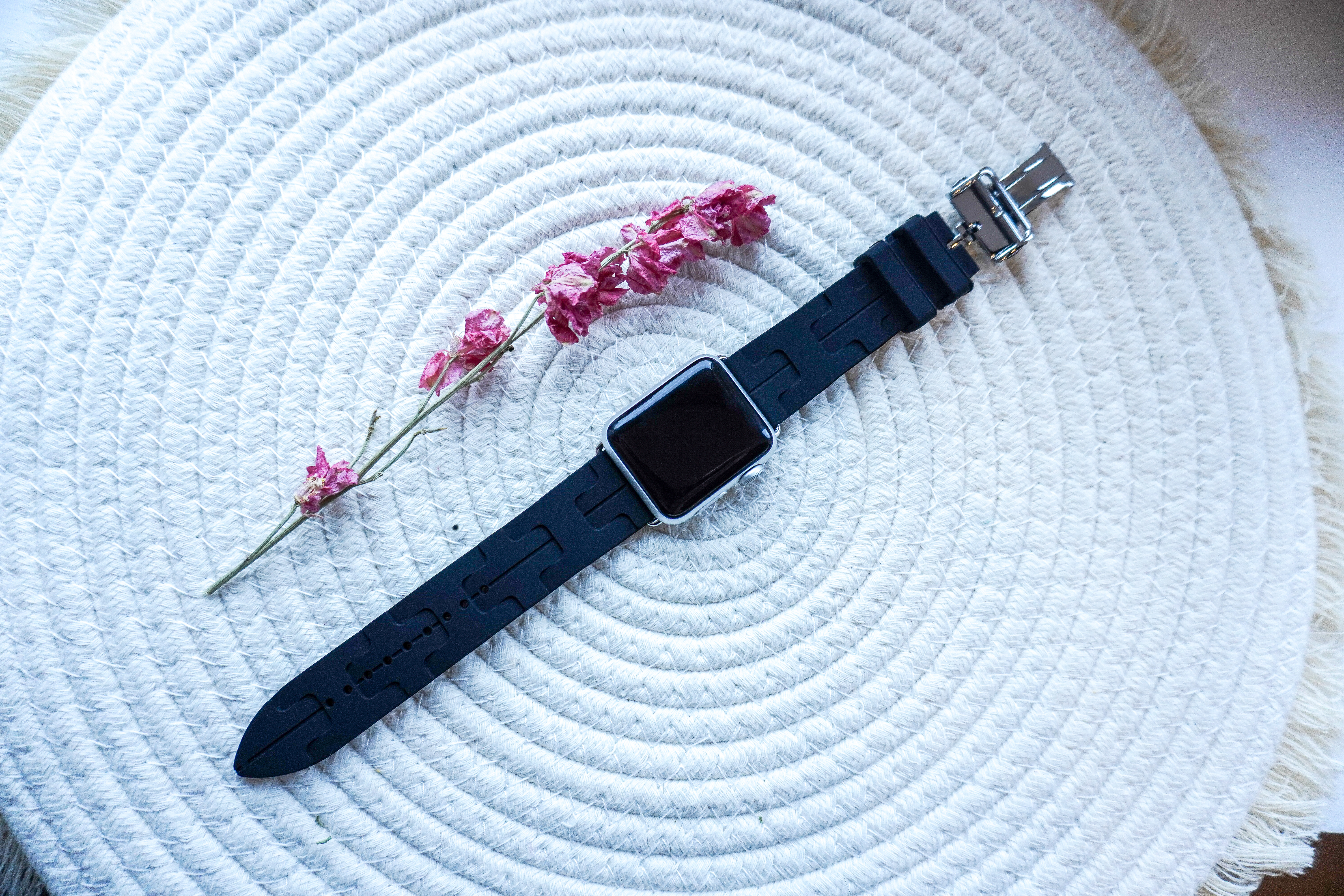 Apple Watch sport Hermès kilim single tour - zwart