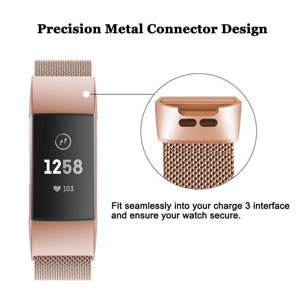 Fitbit Charge 3 & 4 milanese band - rose goud