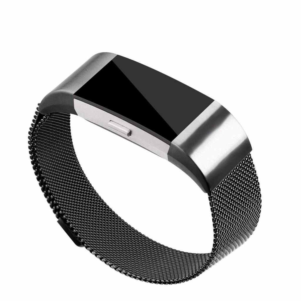 Fitbit Charge 2 milanese band - zwart
