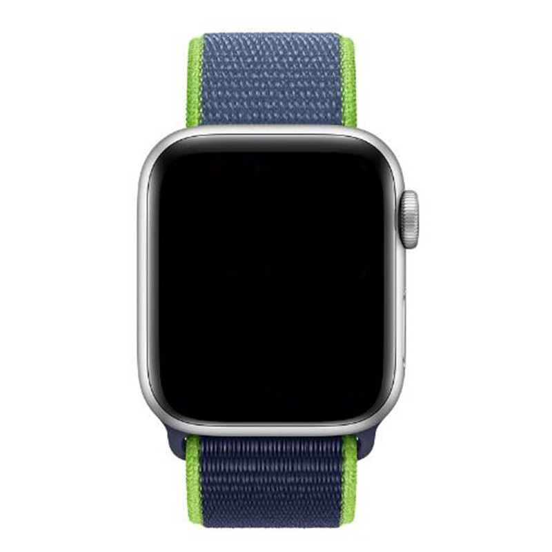 Apple Watch nylon geweven sport band  - neon limoen