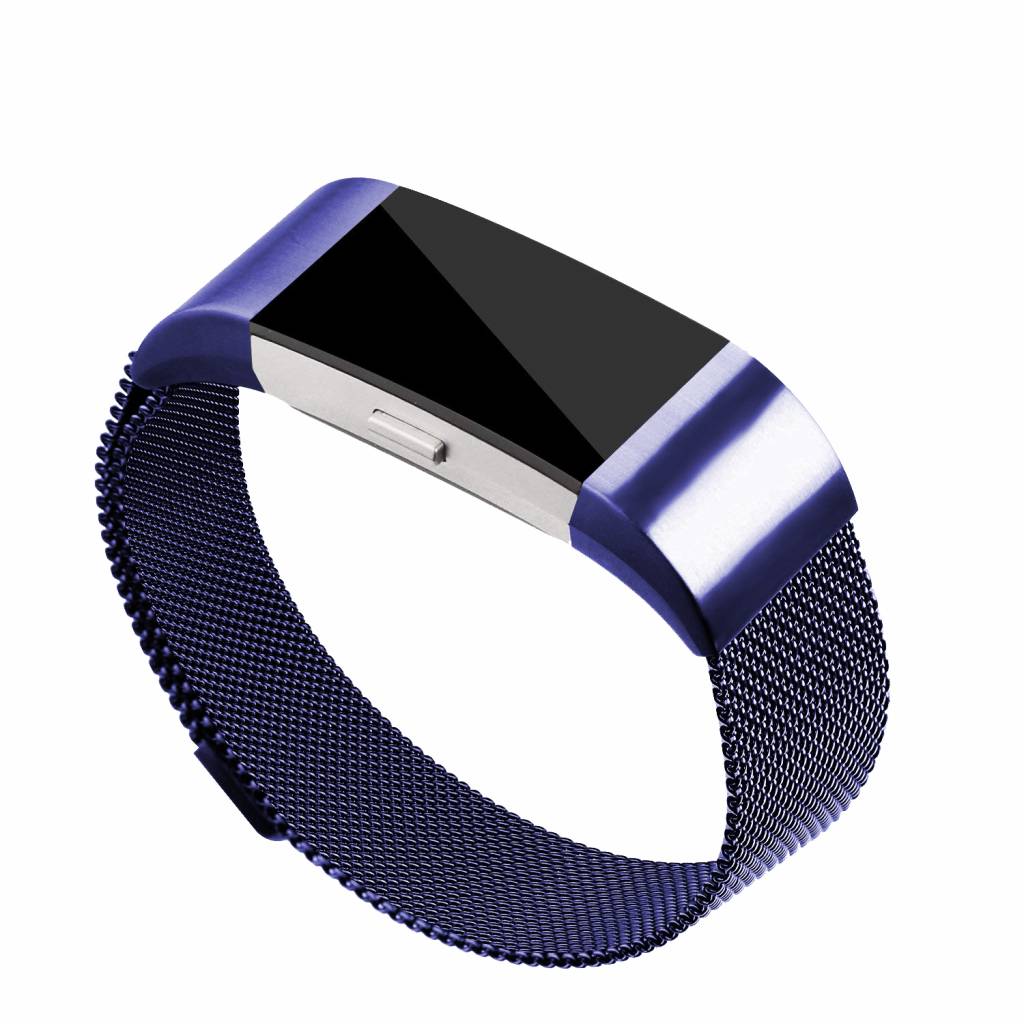 Fitbit Charge 2 milanese band - blauw
