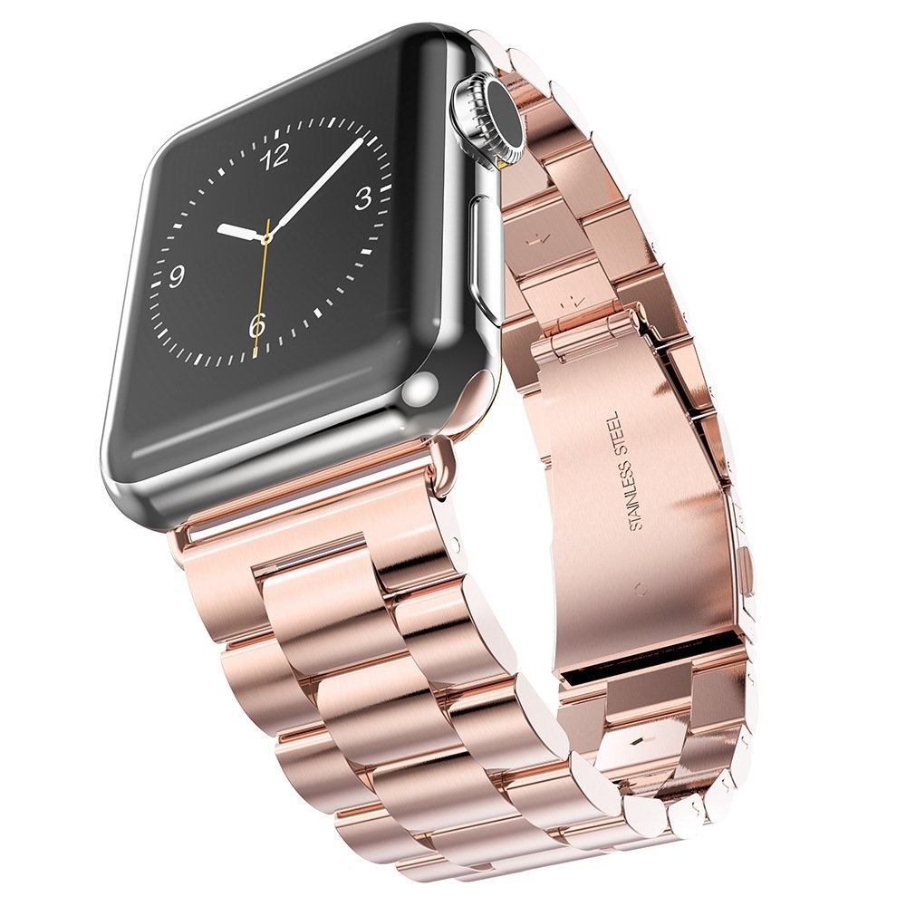 Apple Watch kralen stalen schakel band - rose goud