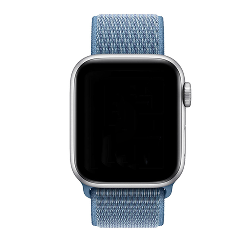 Apple Watch nylon geweven sport band  - cape cod blauw