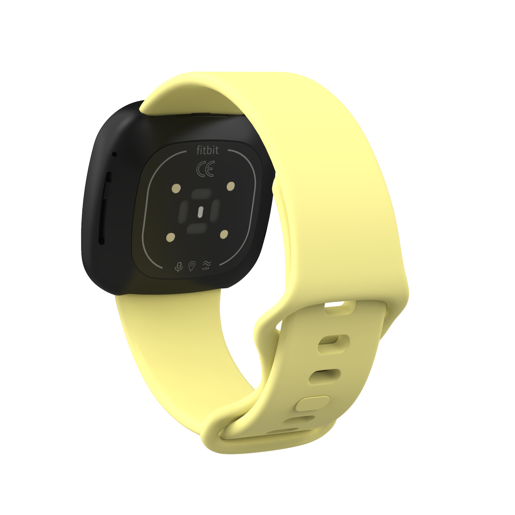 Fitbit Versa 3 / Sense sport band - geel