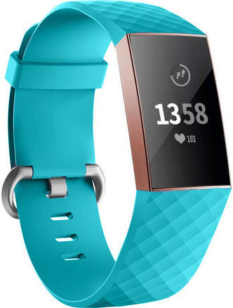 Fitbit Charge 3 & 4 sport wafel band - groenblauw