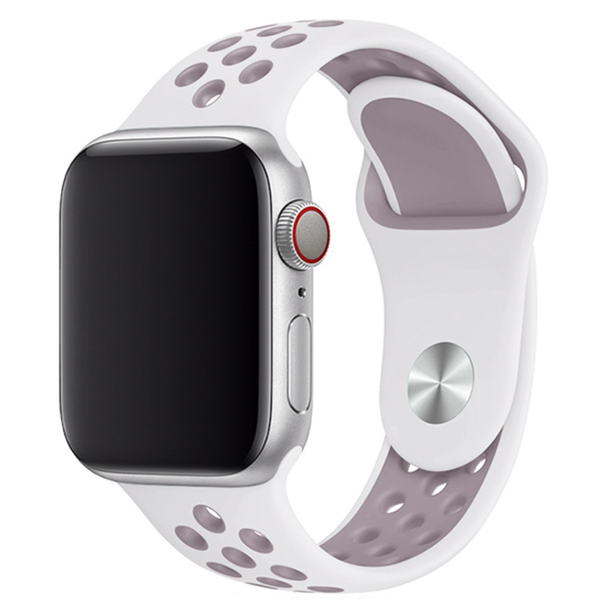 Apple Watch Dubbel Sport Band - Wit Lavendel