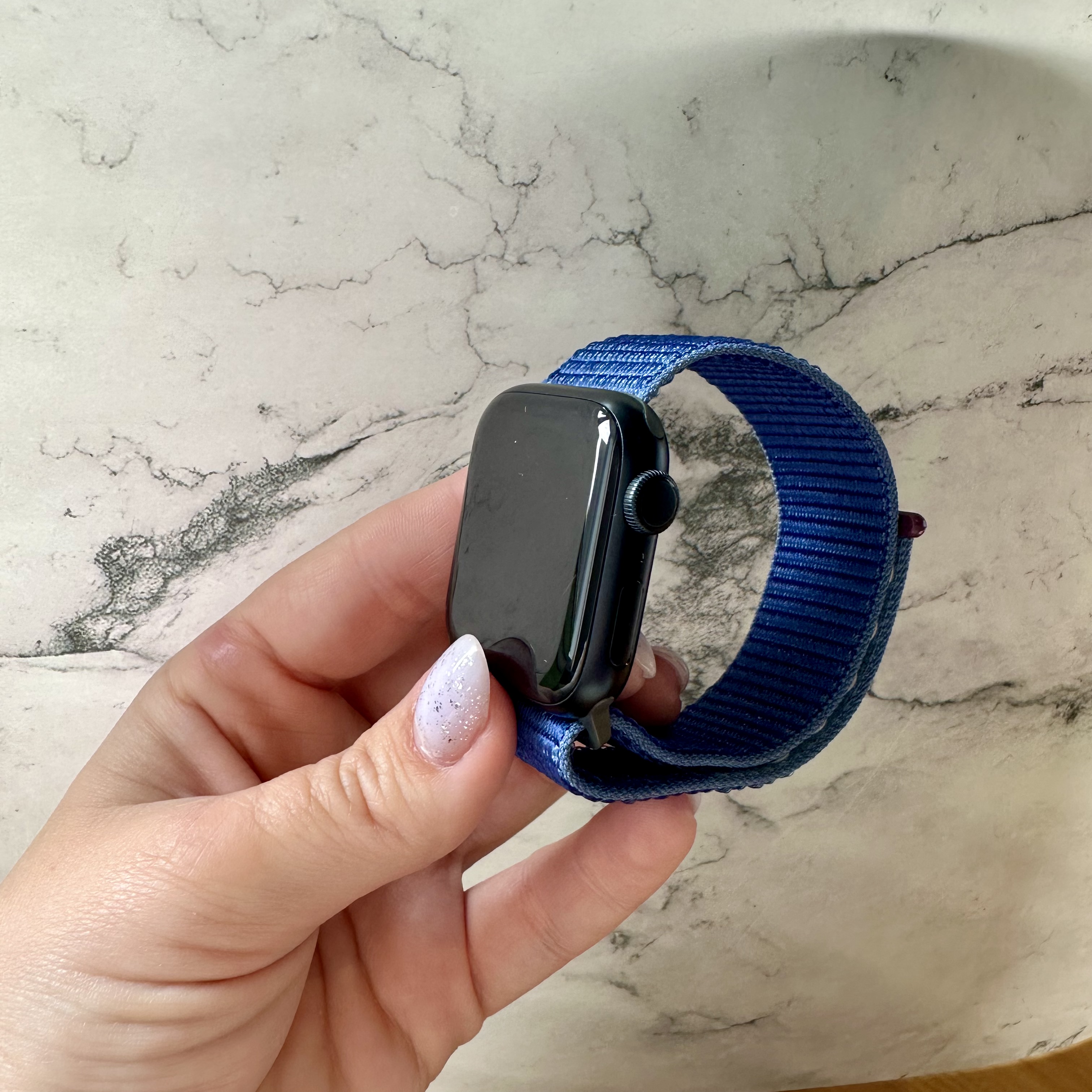 Apple Watch nylon geweven sport band  - oceaanblauw