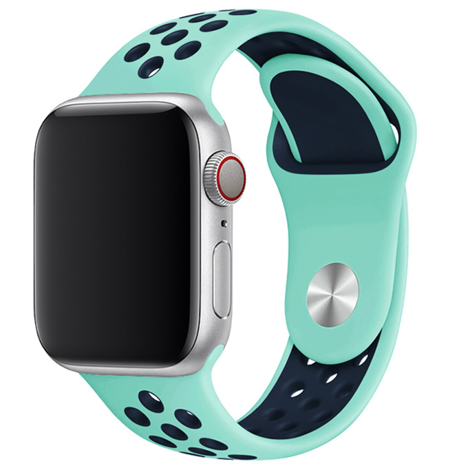 Apple Watch Dubbel Sport Band - Turquoise Blauw