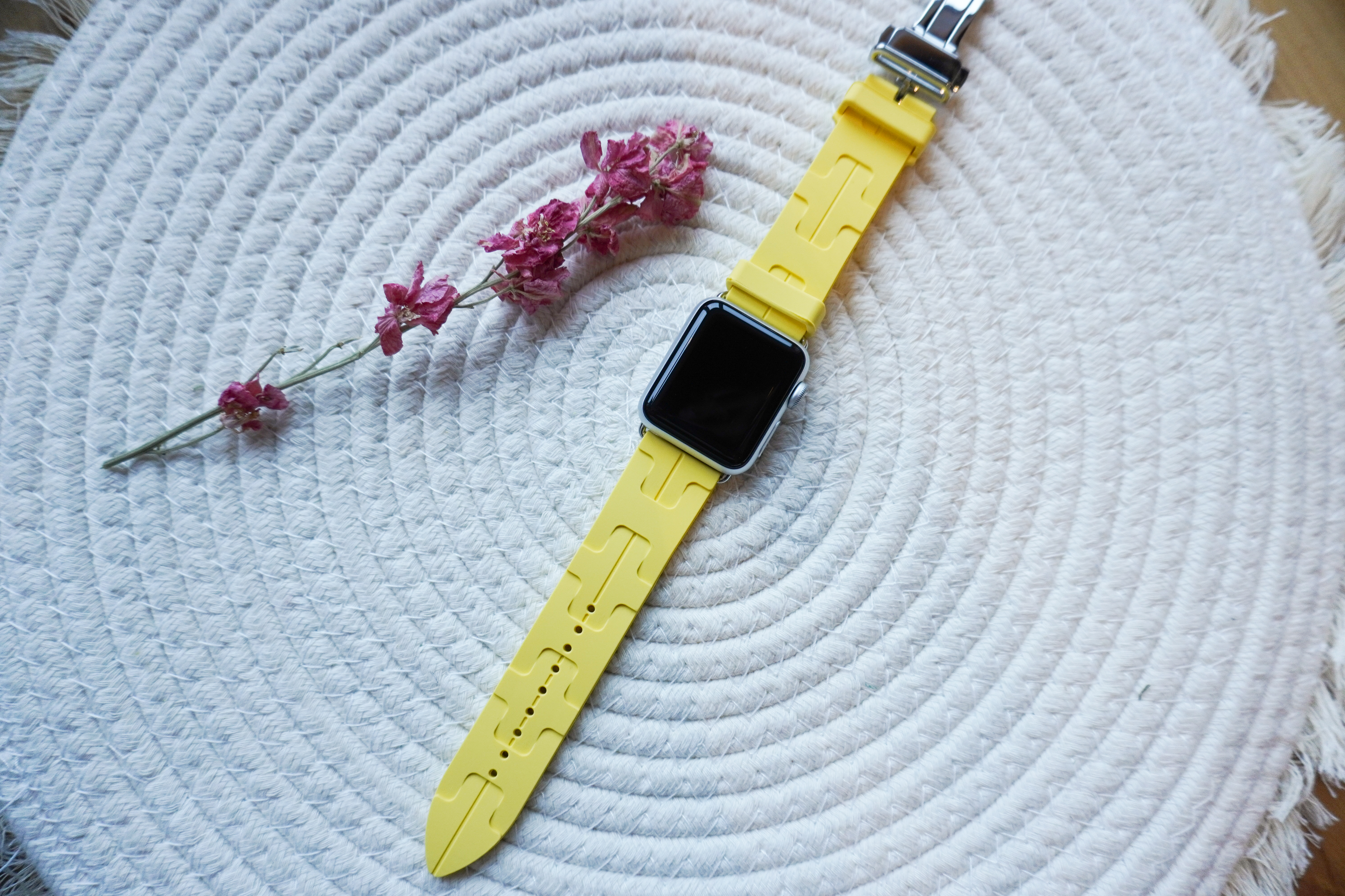 Apple Watch sport Hermès kilim single tour - geel