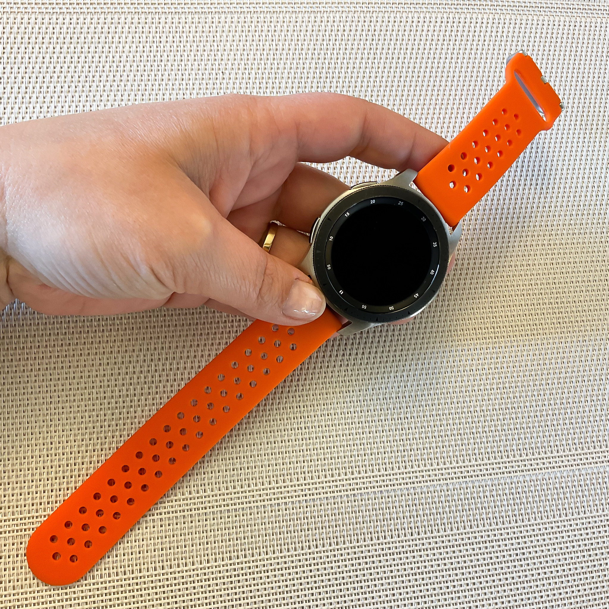 Samsung Galaxy Watch sport dubbel gesp band - oranje