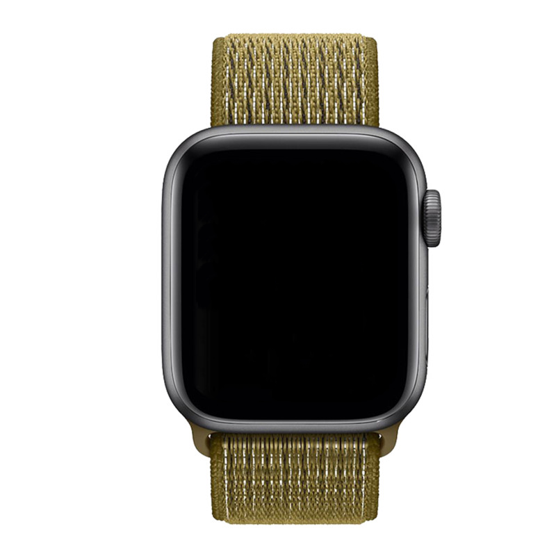 Apple Watch nylon geweven sport band  - olijfschilfers
