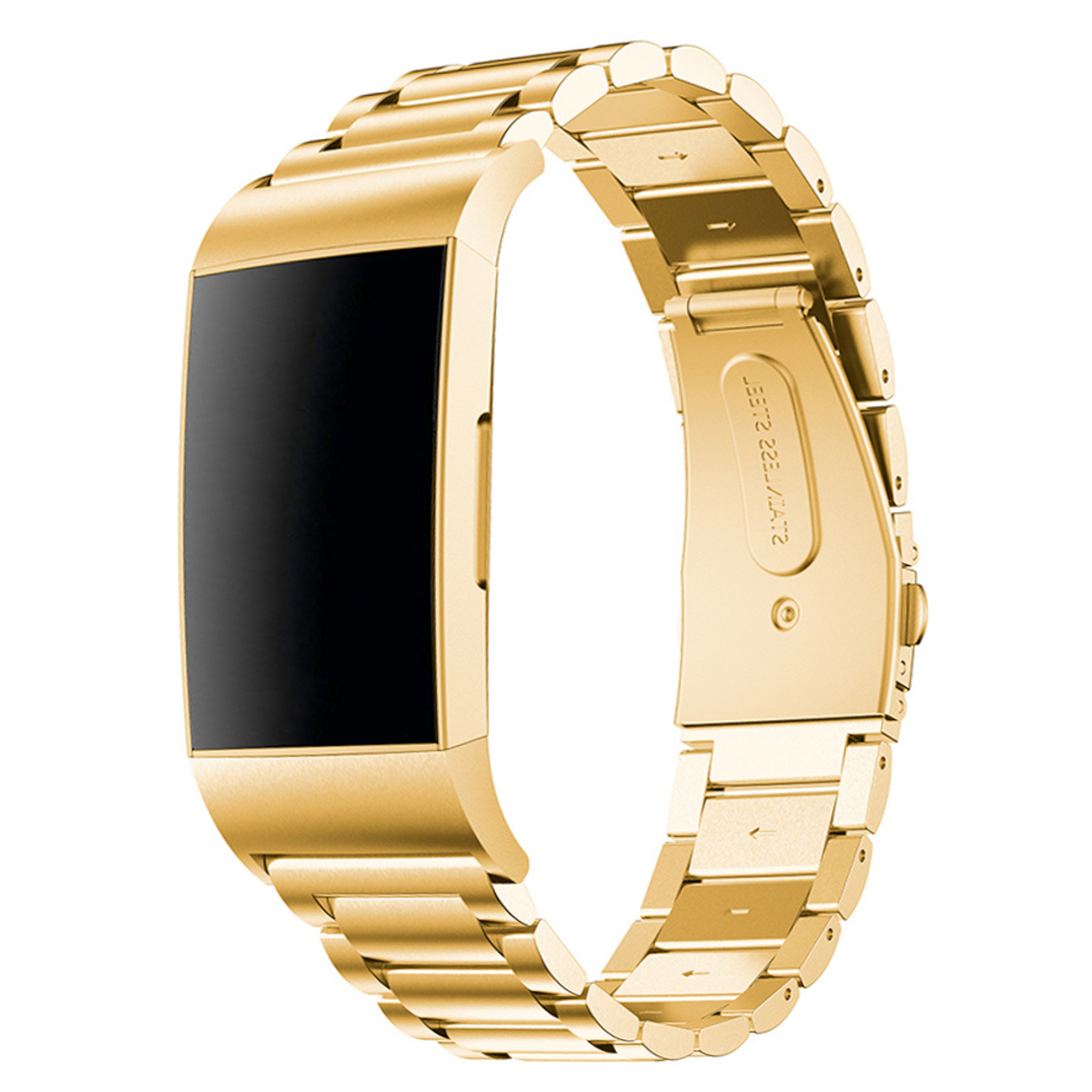 Fitbit Charge 3 & 4 kralen stalen schakel band - goud