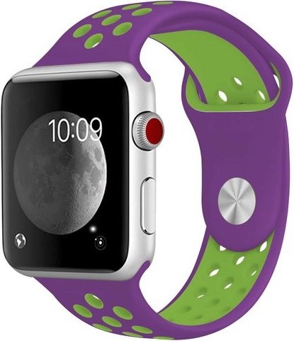 Apple Watch Dubbel Sport Band - Paars Groen