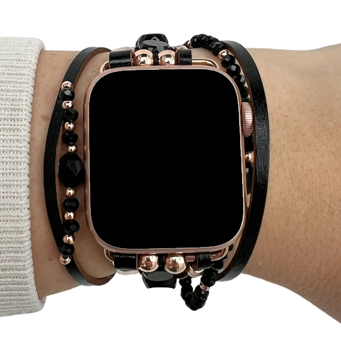Apple Watch sieraden band - Mandy zwart