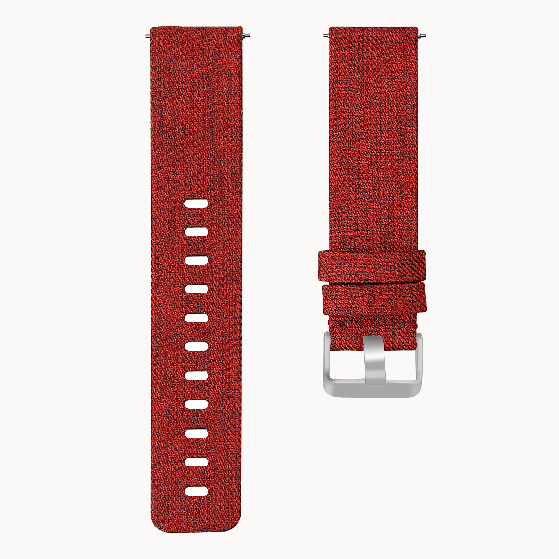 Fitbit Versa nylon gesp band - rood