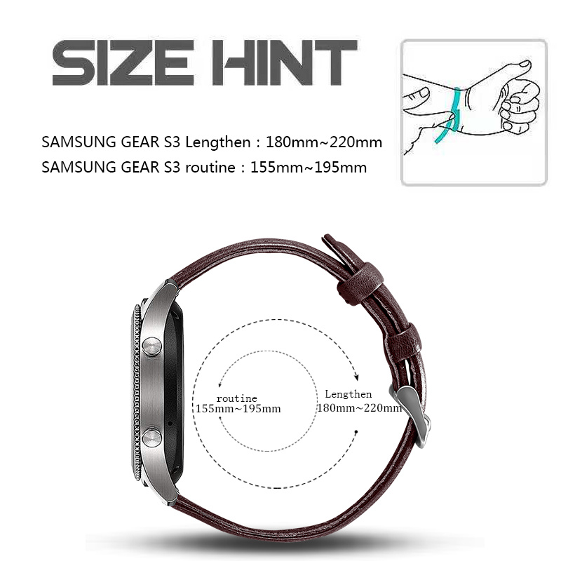 Samsung Galaxy Watch genuine leren band - donkerbruin