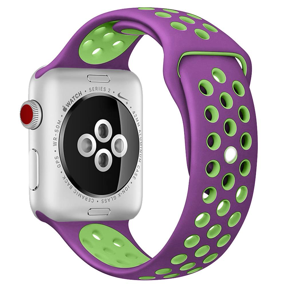 Apple Watch dubbel sport band - paars groen