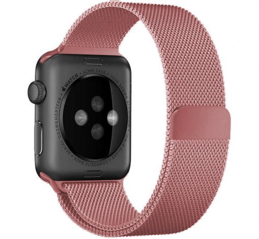 Apple Watch milanese band - rose rood
