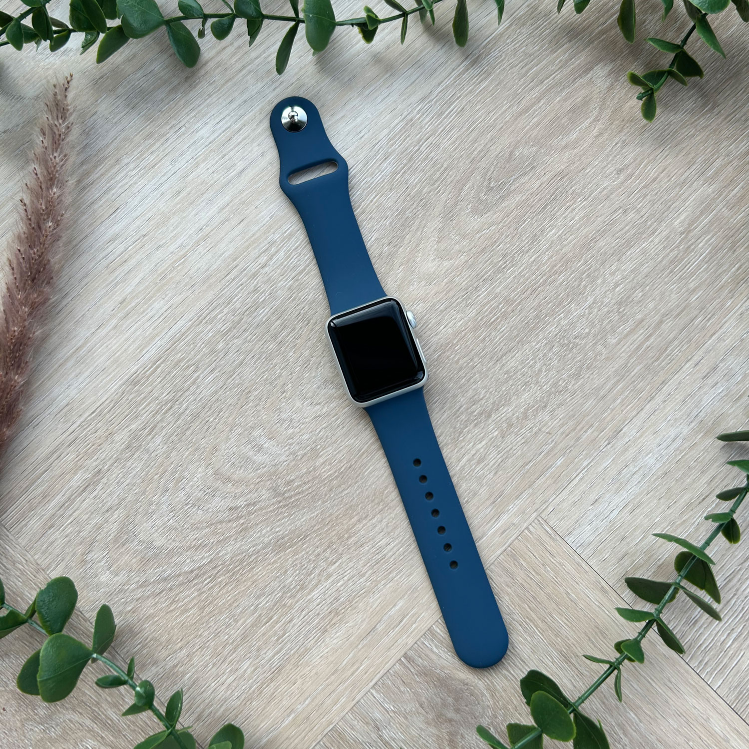 Apple Watch sport band - stormblauw