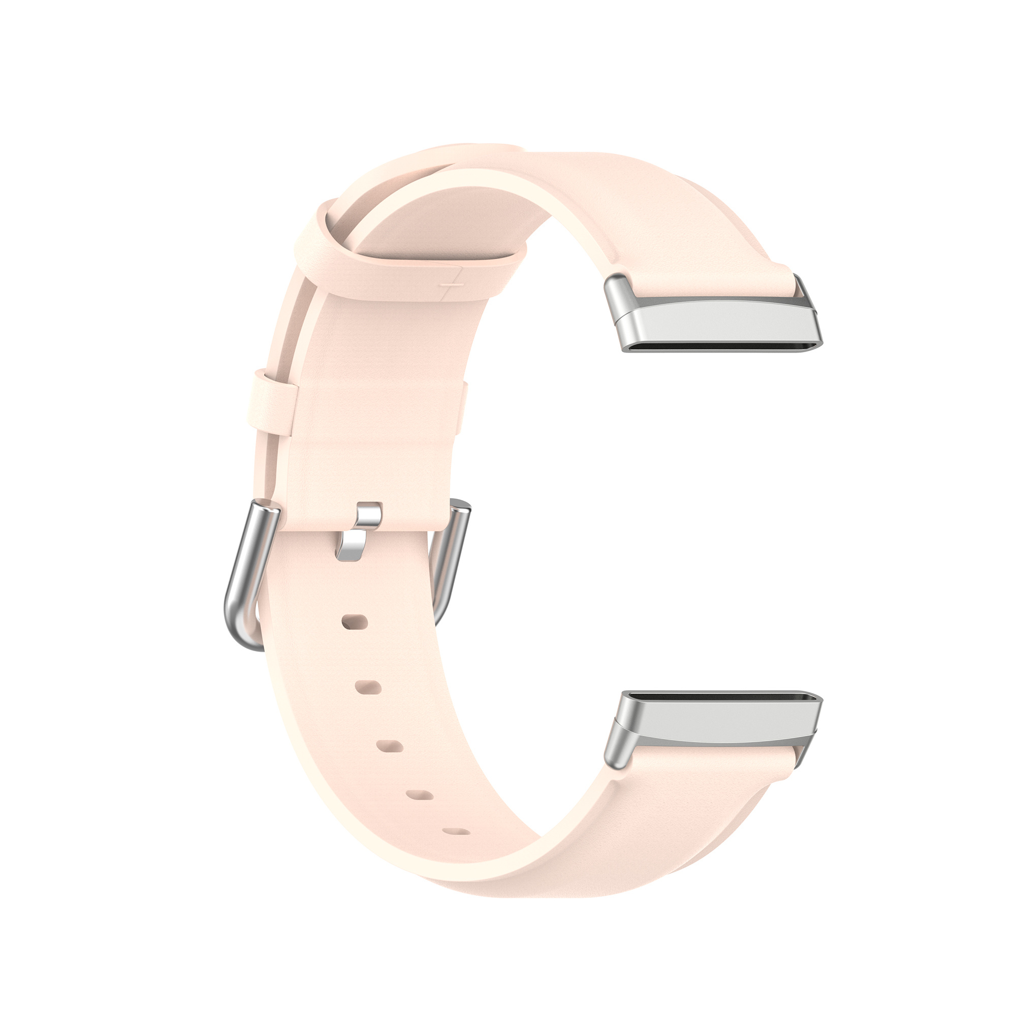 Fitbit Versa 3 / Sense leren band - roze