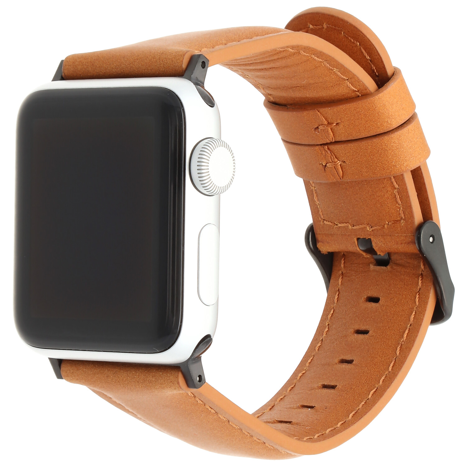 Apple Watch leren genuine band - lichtbruin
