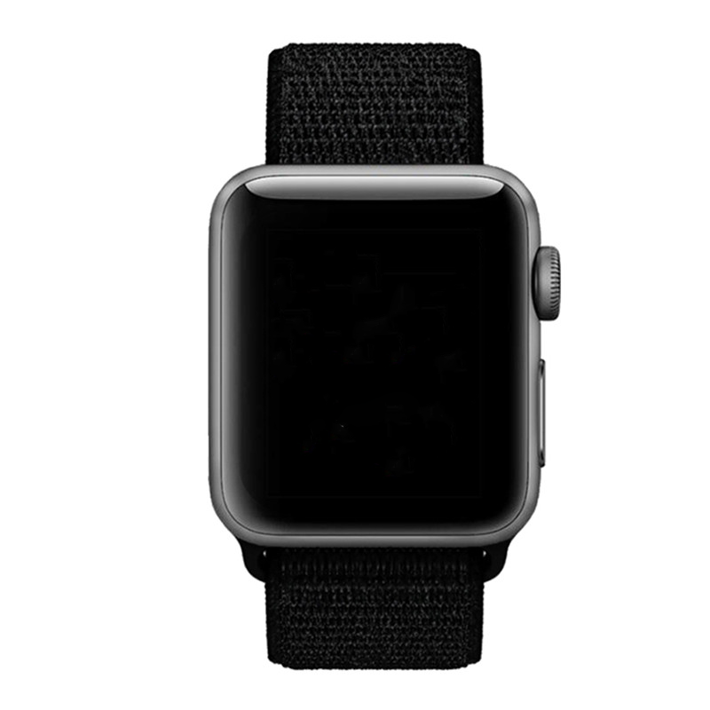 Apple Watch nylon geweven sport band  - donkerzwart