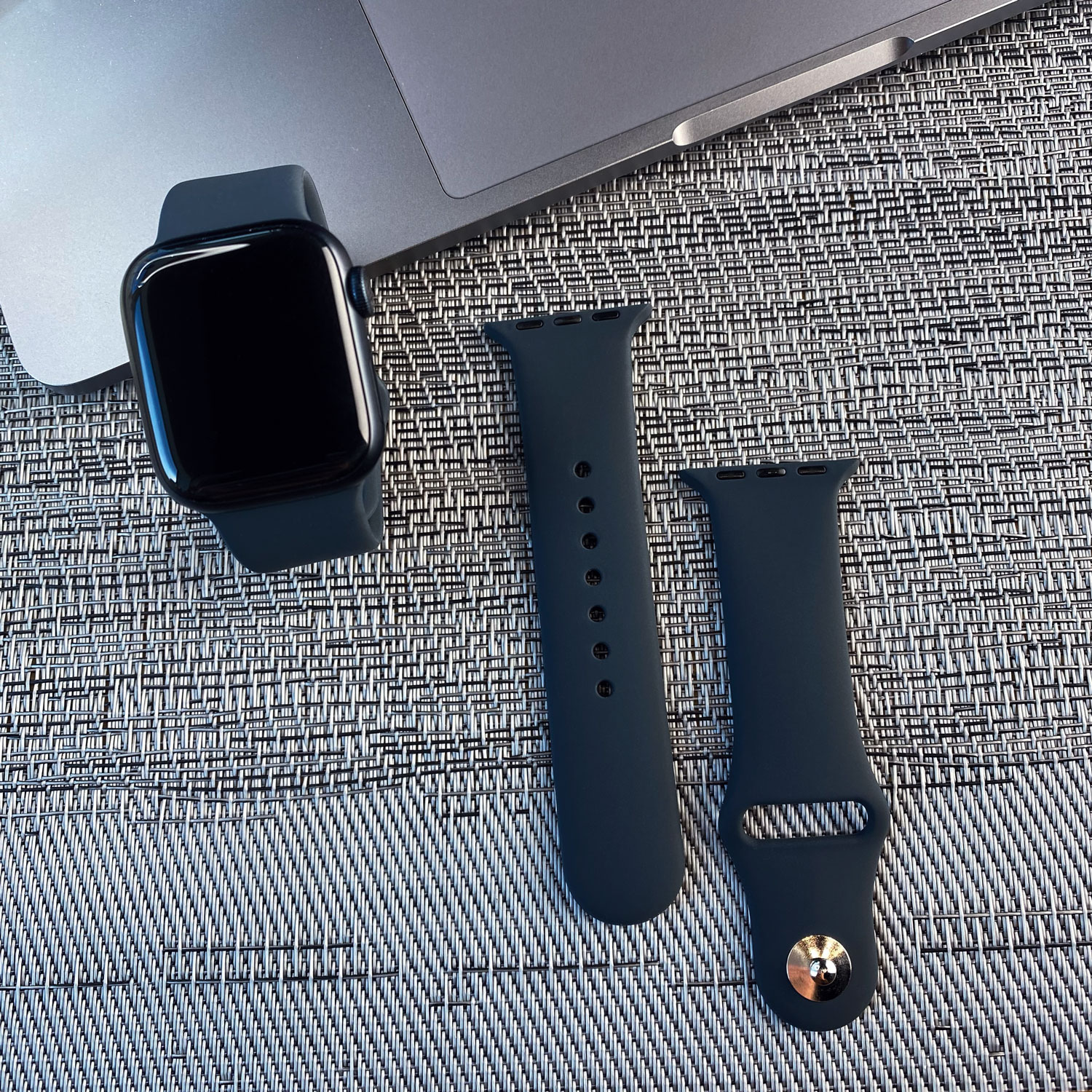 Apple Watch sport band - stormblauw