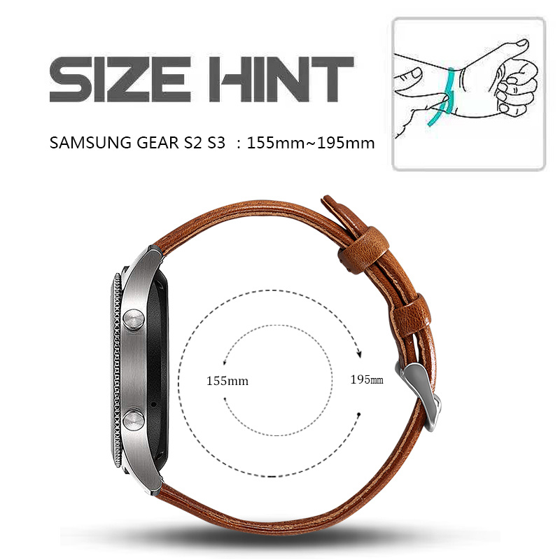 Samsung Galaxy Watch genuine leren band - lichtbruin