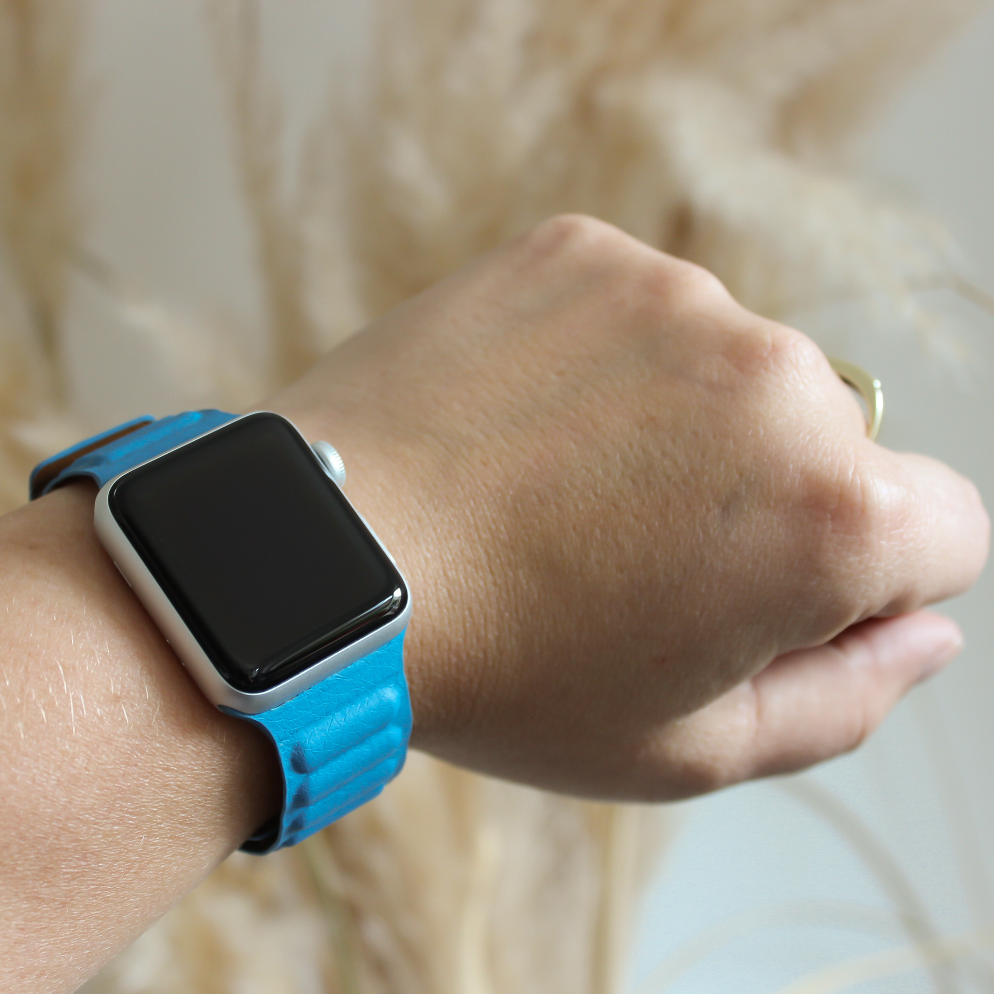Apple Watch leren solo band - cape blue