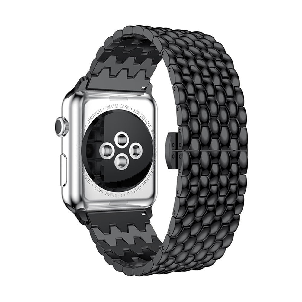 Apple Watch draak stalen schakel band - zwart