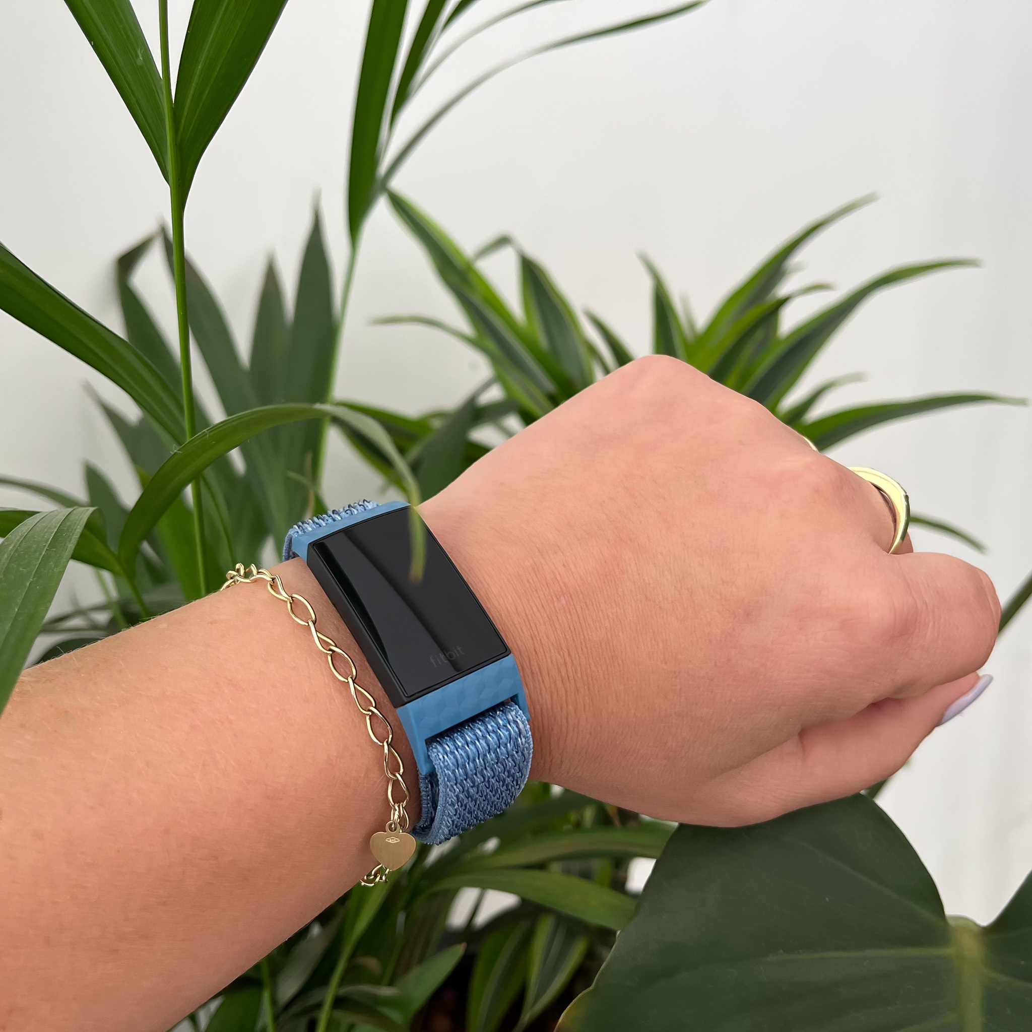 Fitbit Charge 3 & 4 nylon band - cape blauw