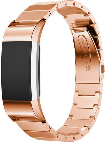 Fitbit Charge 2 stalen schakel band - rose goud
