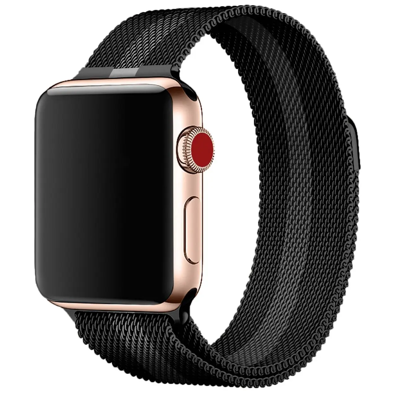 Apple watch 2025 milanese band zwart