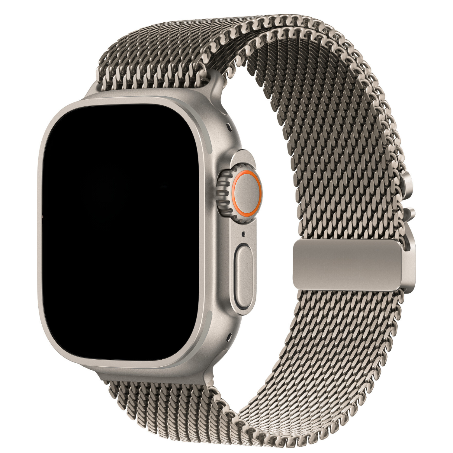 Apple Watch milanese schakel band - naturel titanium 2 - 7440850312381 - 123watches