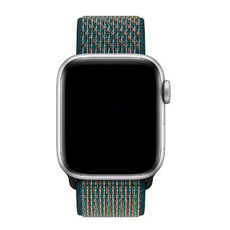 Apple Watch nylon geweven sport band  - hyper crimson neptune groen