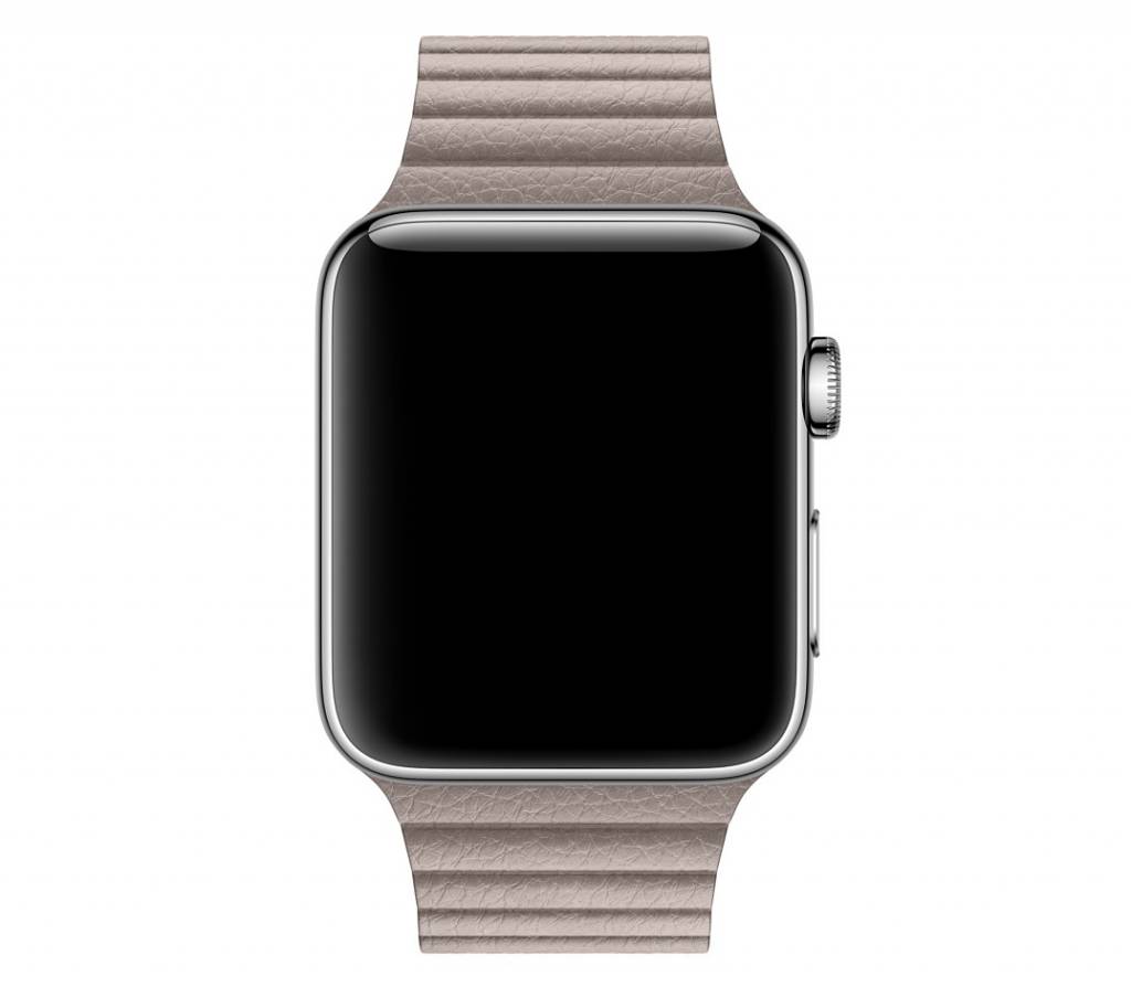 Apple Watch leren ribbel band - khaki