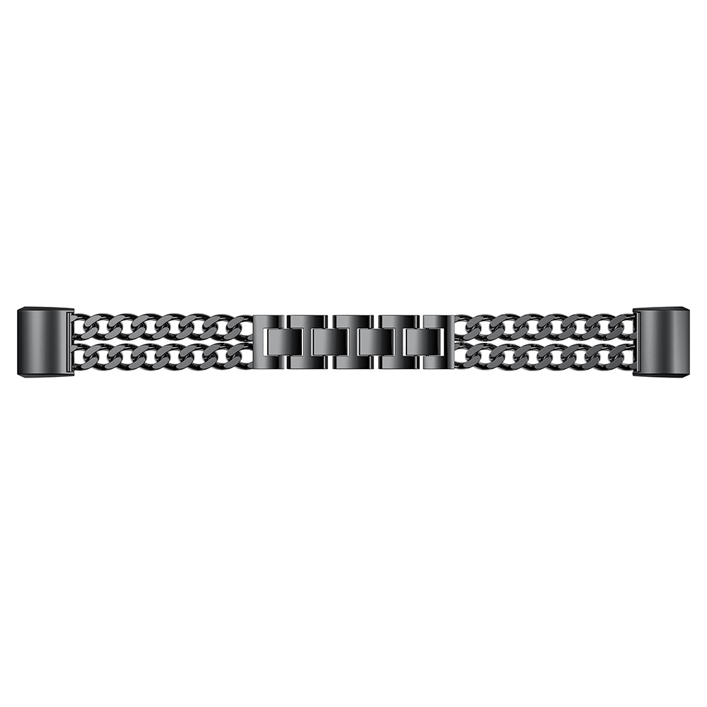 Fitbit Charge 3 & 4 cowboy stalen schakel band - zwart