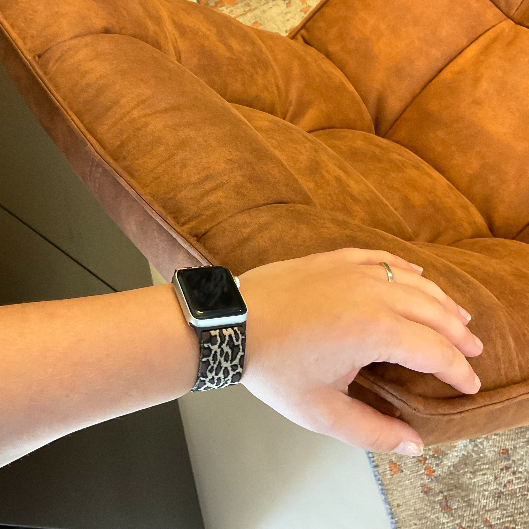 Apple Watch nylon geweven solo band - leopard