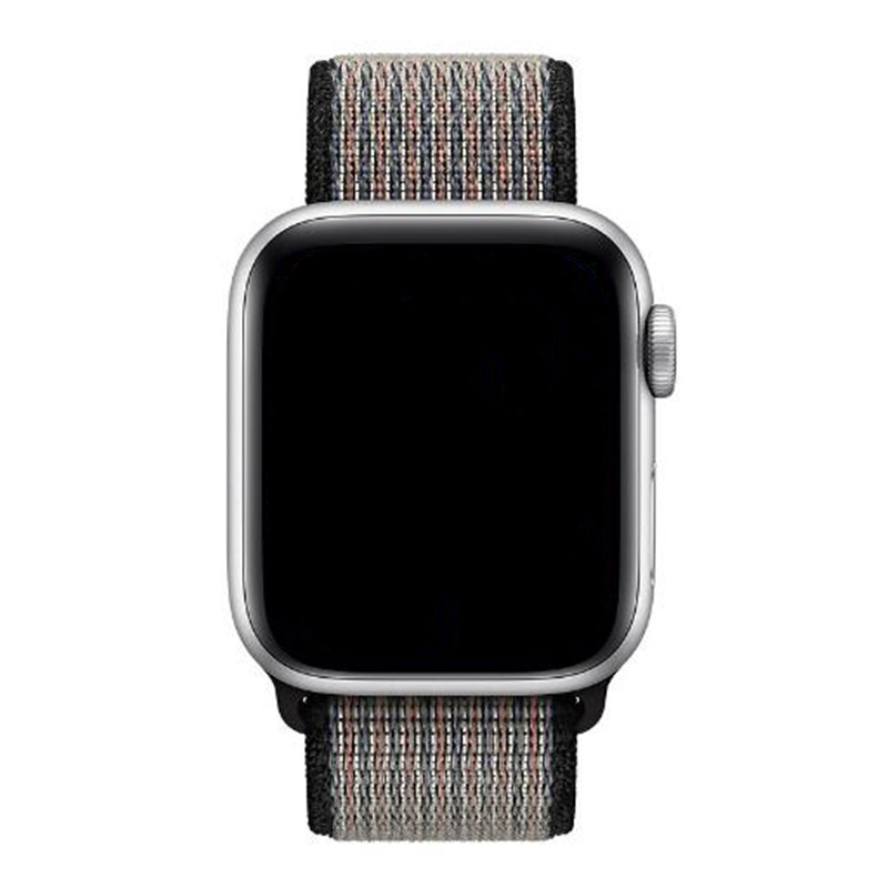Apple Watch nylon geweven sport band  - royal pulse lava gloed