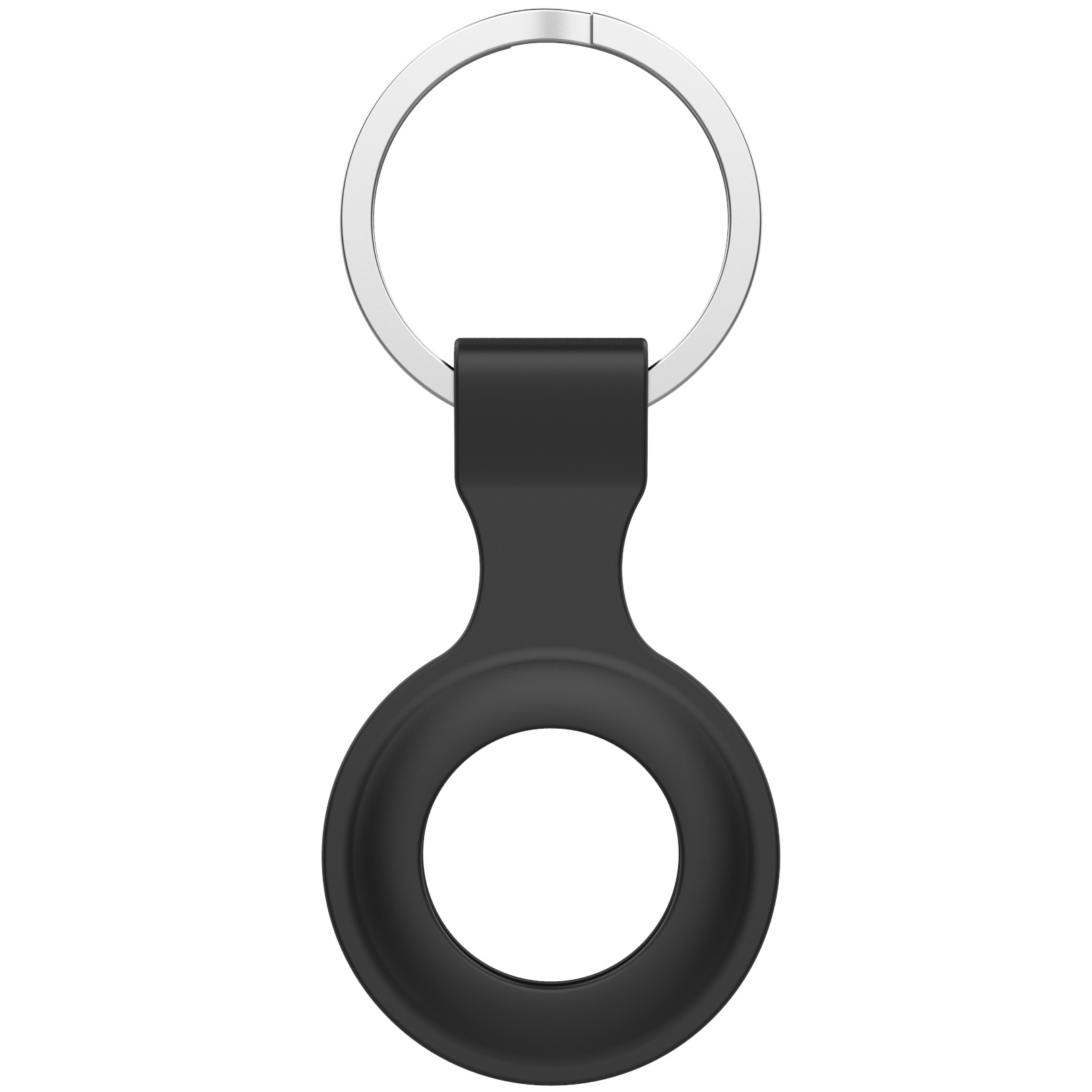 AirTag silicone ring sleutelhanger - zwart