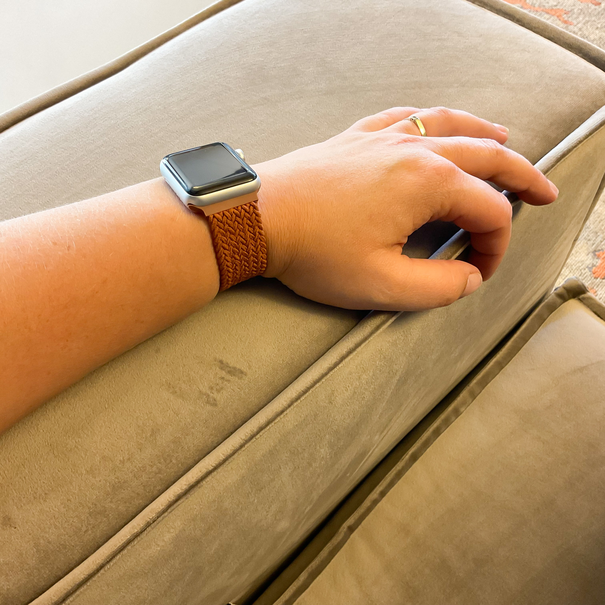 Apple Watch nylon gevlochten solo band - bruin