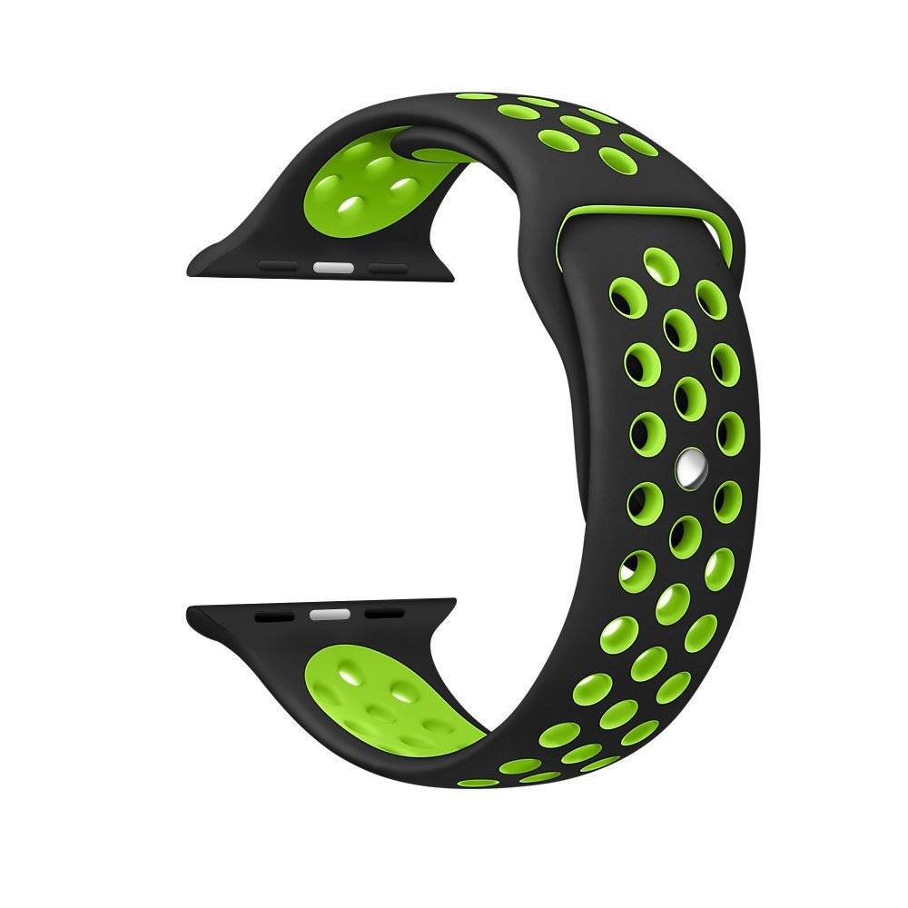 Apple Watch dubbel sport band - zwart groen