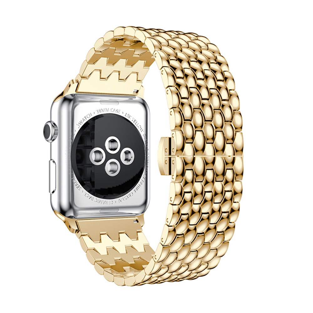 Apple Watch draak stalen schakel band - goud